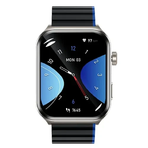 Kieslect KS2 Calling 2.01" FHD AMOLED 3ATM Smart Watch (Double Strap + Protector) - Midnight Blue